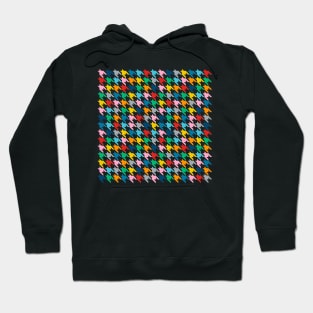 Houndstooth Rainbow Black Hoodie